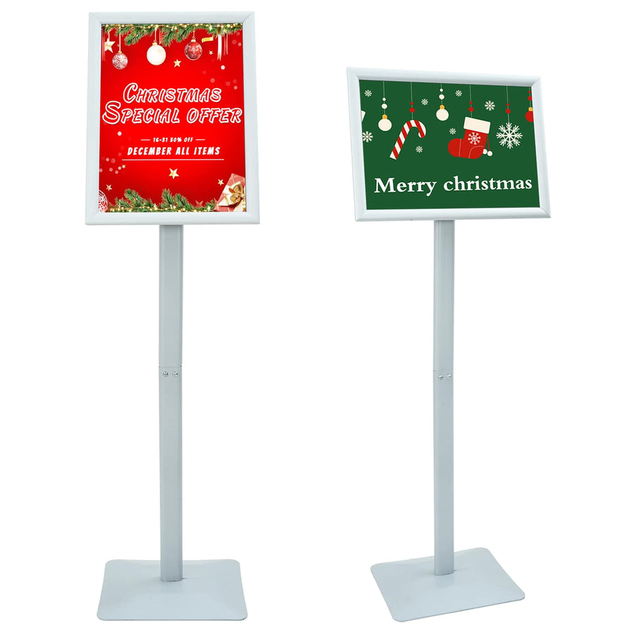 Pedestal Posterstand Zilver 32,5 x 27 x 126 cm PVC en gietijzer