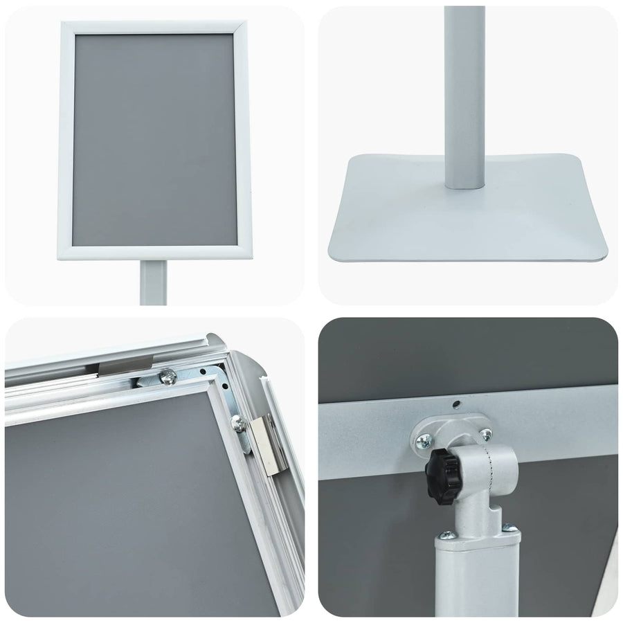 Pedestal Posterstand Zilver 32 x 27 x 119 cm PVC en gietijzer