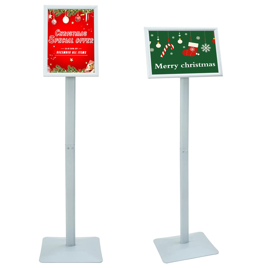 Pedestal Posterstand Zilver 32 x 27 x 119 cm PVC en gietijzer