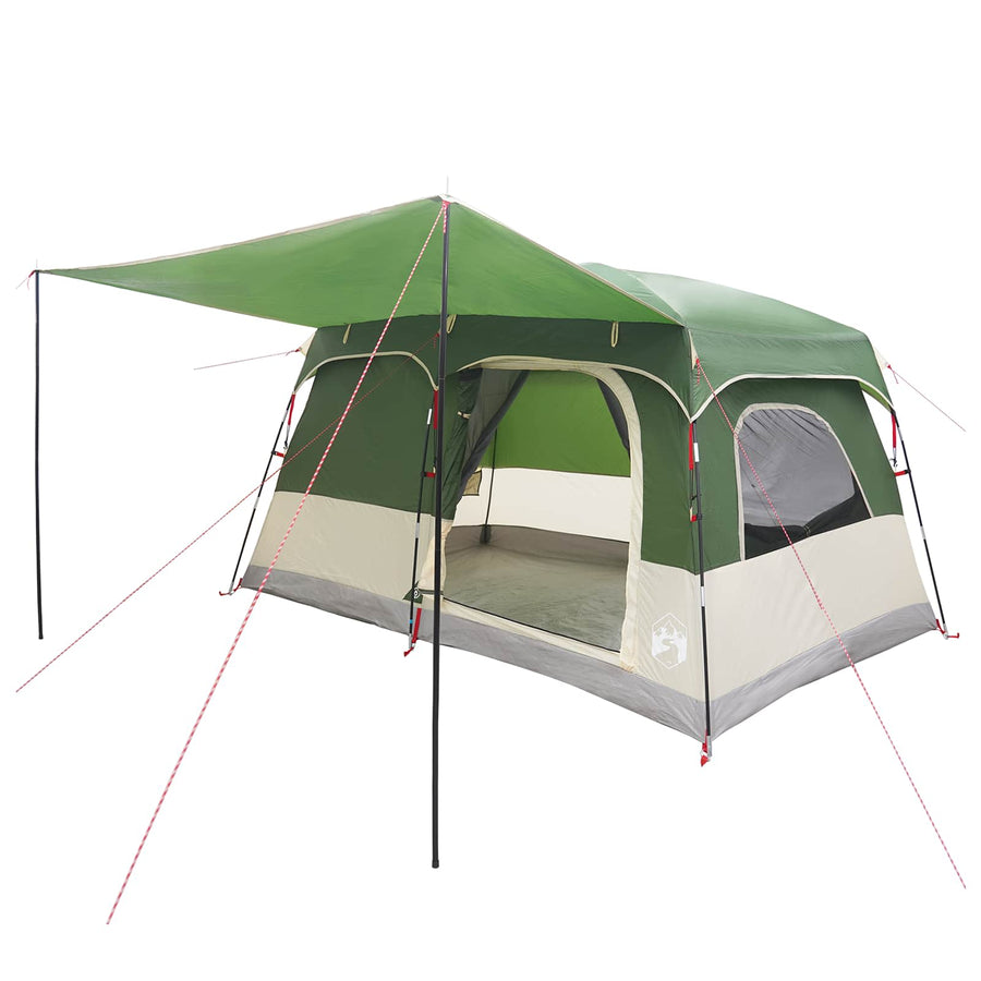 Gezinstent met dak Groen 320 x 210 x 180 cm Polyester