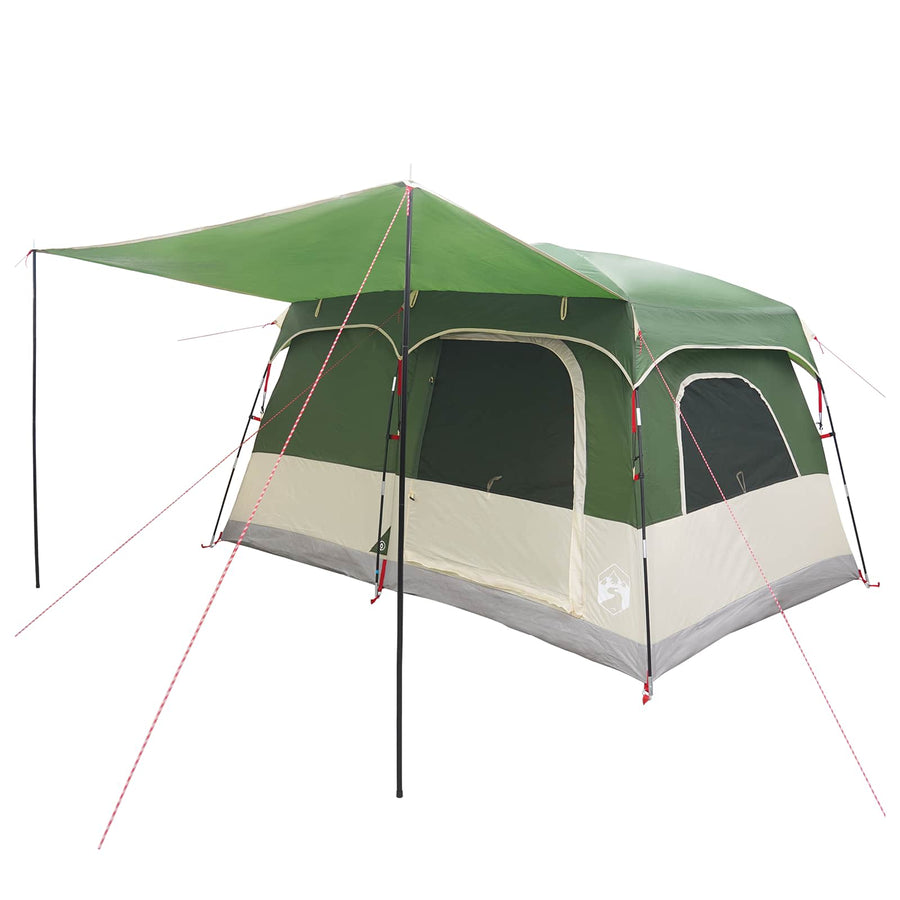Gezinstent met dak Groen 320 x 210 x 180 cm Polyester