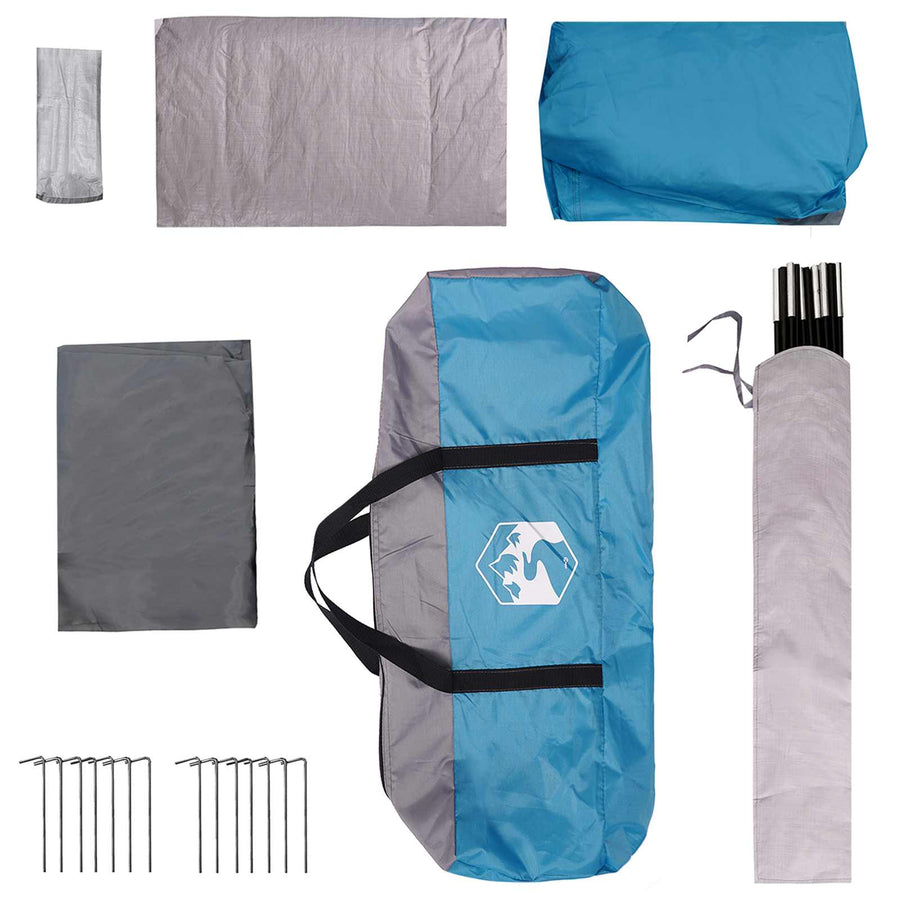 Gezinstent met dak Blauw 320 x 210 x 180 cm Polyester