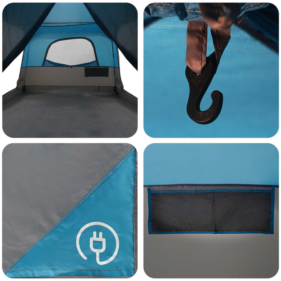 Gezinstent met dak Blauw 320 x 210 x 180 cm Polyester