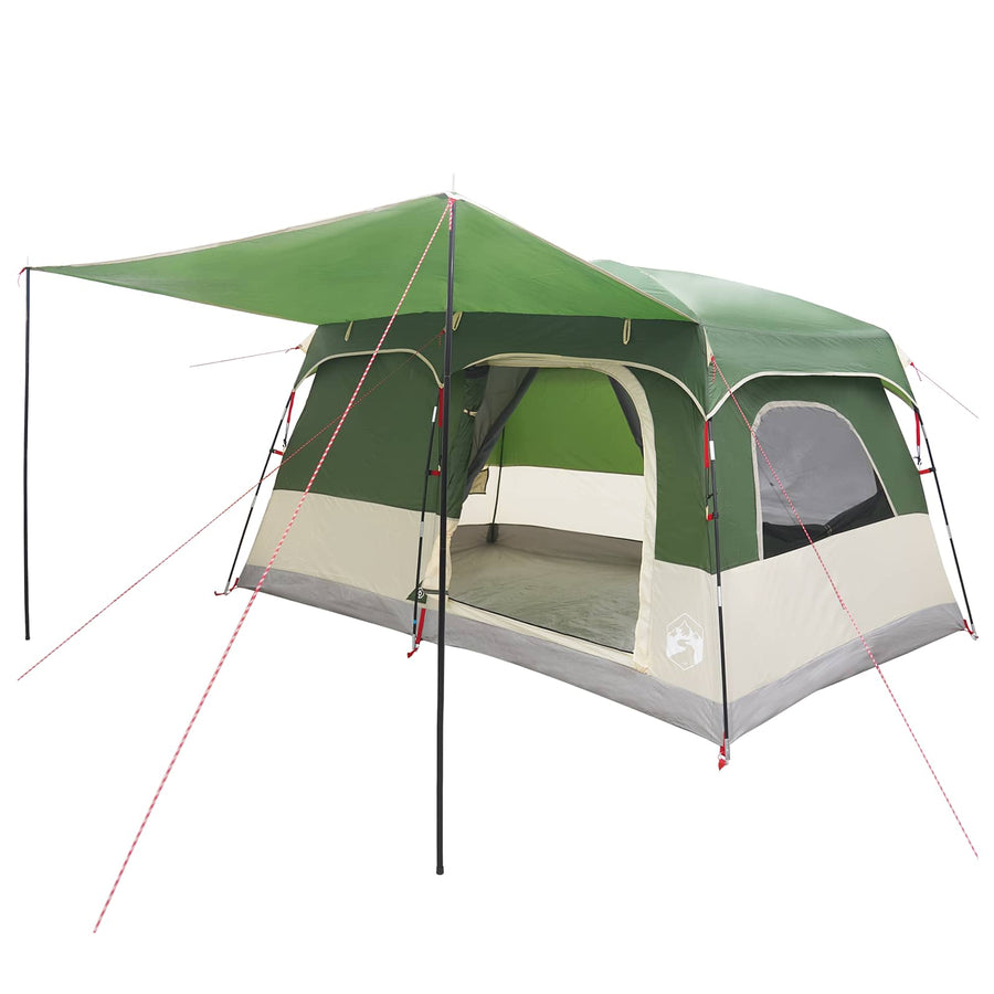 Gezinstent met dak Groen 380 x 260 x 190 cm Polyester