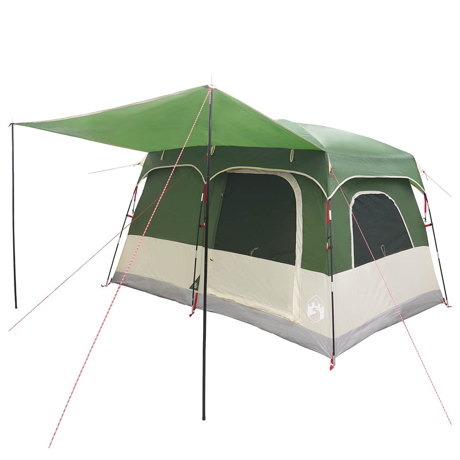 Gezinstent met dak Groen 380 x 260 x 190 cm Polyester