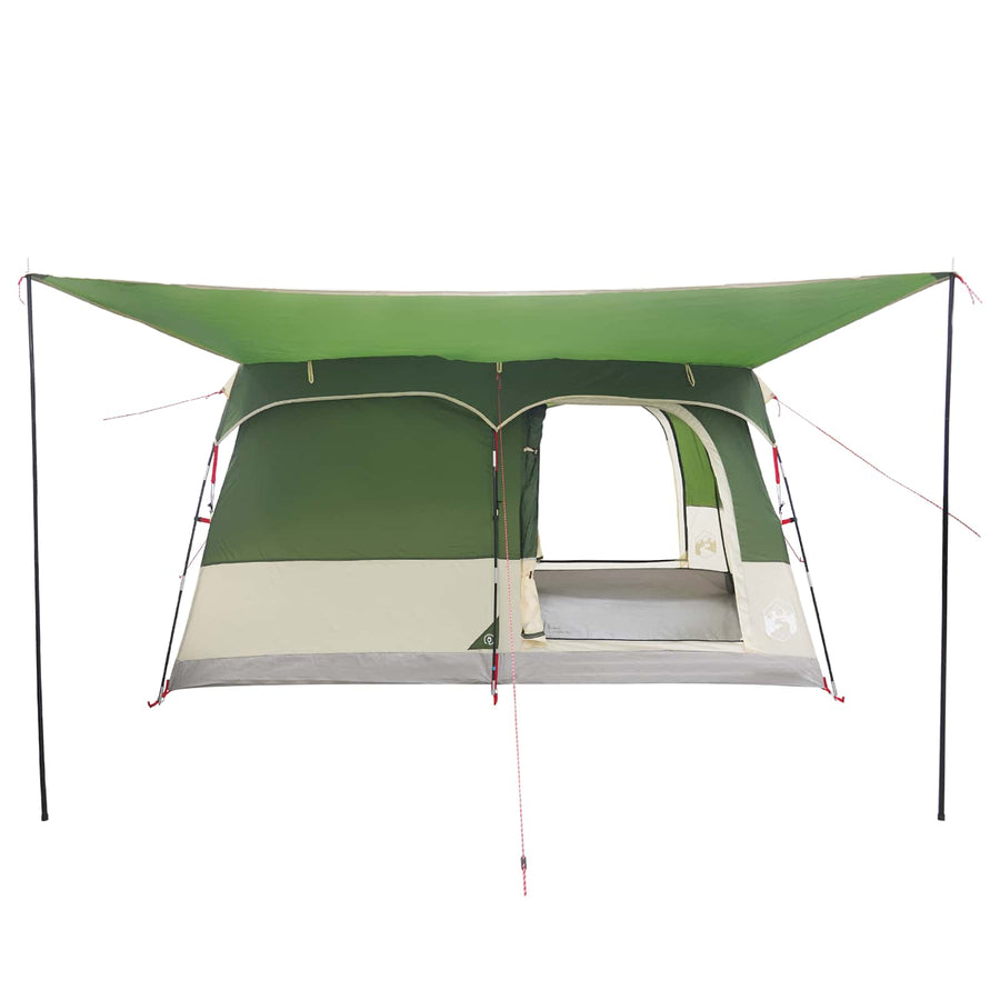 Gezinstent met dak Groen 380 x 260 x 190 cm Polyester