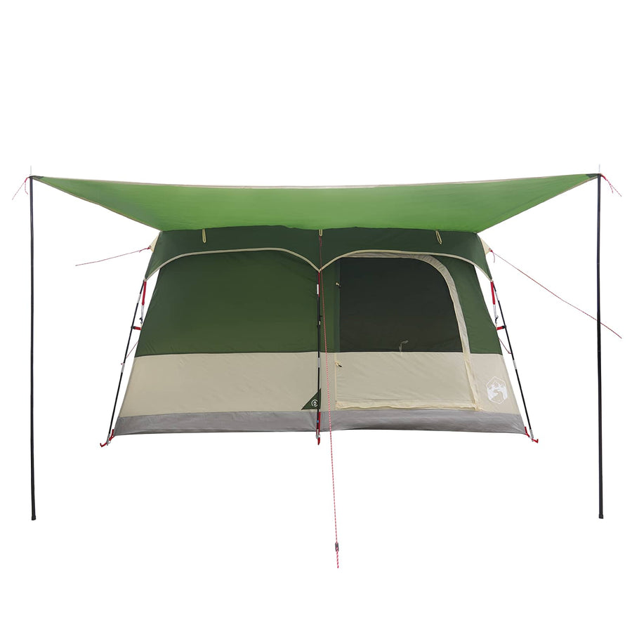 Gezinstent met dak Groen 380 x 260 x 190 cm Polyester