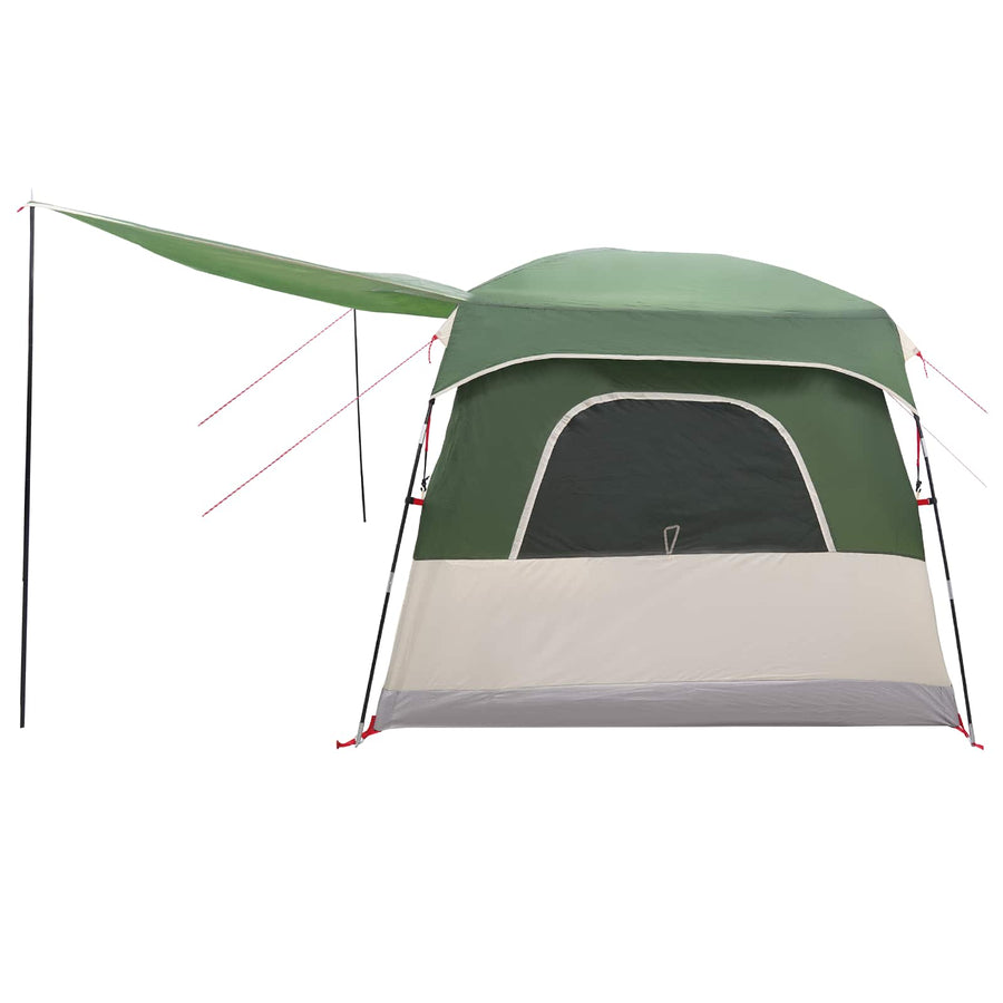 Gezinstent met dak Groen 380 x 260 x 190 cm Polyester