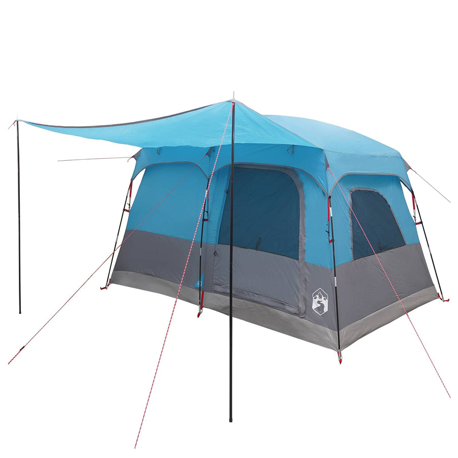 Gezinstent met dak Blauw 380 x 260 x 190 cm Polyester