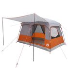 Gezinstent 8 pers 380x260x190 cm polyester grijs oranje