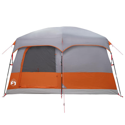 Gezinstent met dak Grijs en Oranje 380 x 260 x 190 cm Polyester