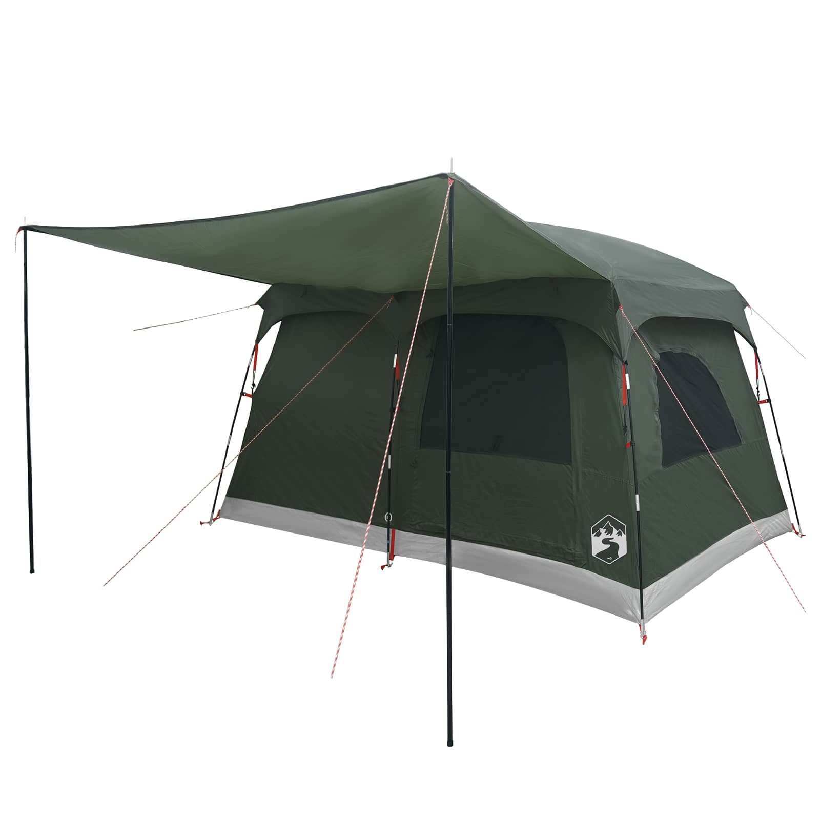 Gezinstent met dak Legergroen 380 x 260 x 190 cm Polyester