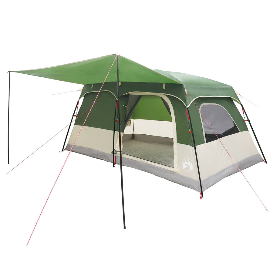 Gezinstent met dak Groen 420 x 305 x 200 cm Polyester en staal