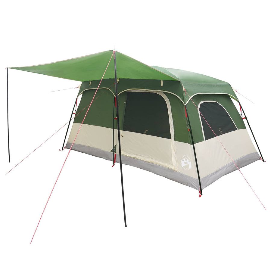 Gezinstent met dak Groen 420 x 305 x 200 cm Polyester en staal