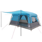 Gezinstent met dak 420x305x200 cm blauw polyester staal