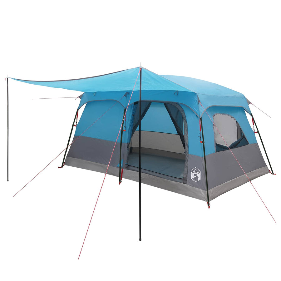 Gezinstent met dak Blauw 420 x 305 x 200 cm Polyester en staal