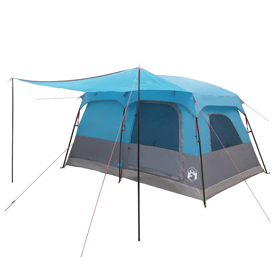 Gezinstent met dak Blauw 420 x 305 x 200 cm Polyester en staal