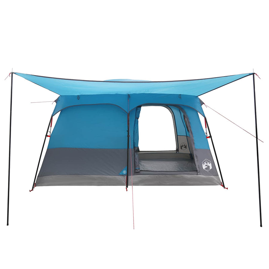 Gezinstent met dak Blauw 420 x 305 x 200 cm Polyester en staal