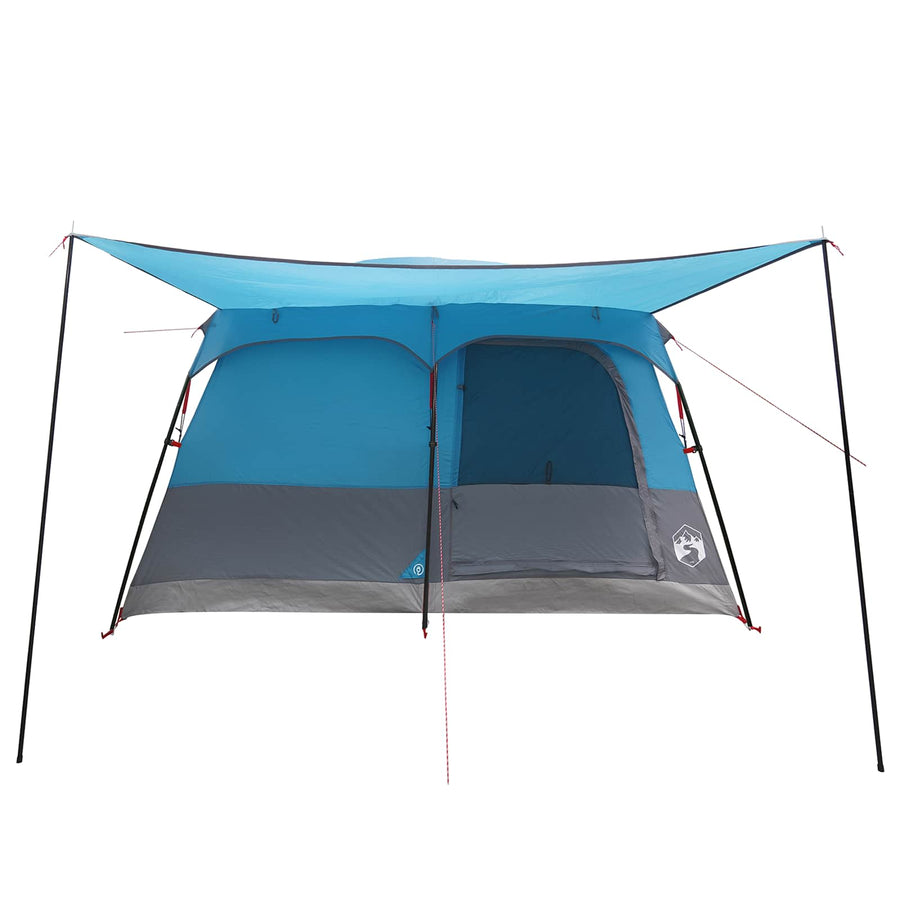 Gezinstent met dak Blauw 420 x 305 x 200 cm Polyester en staal