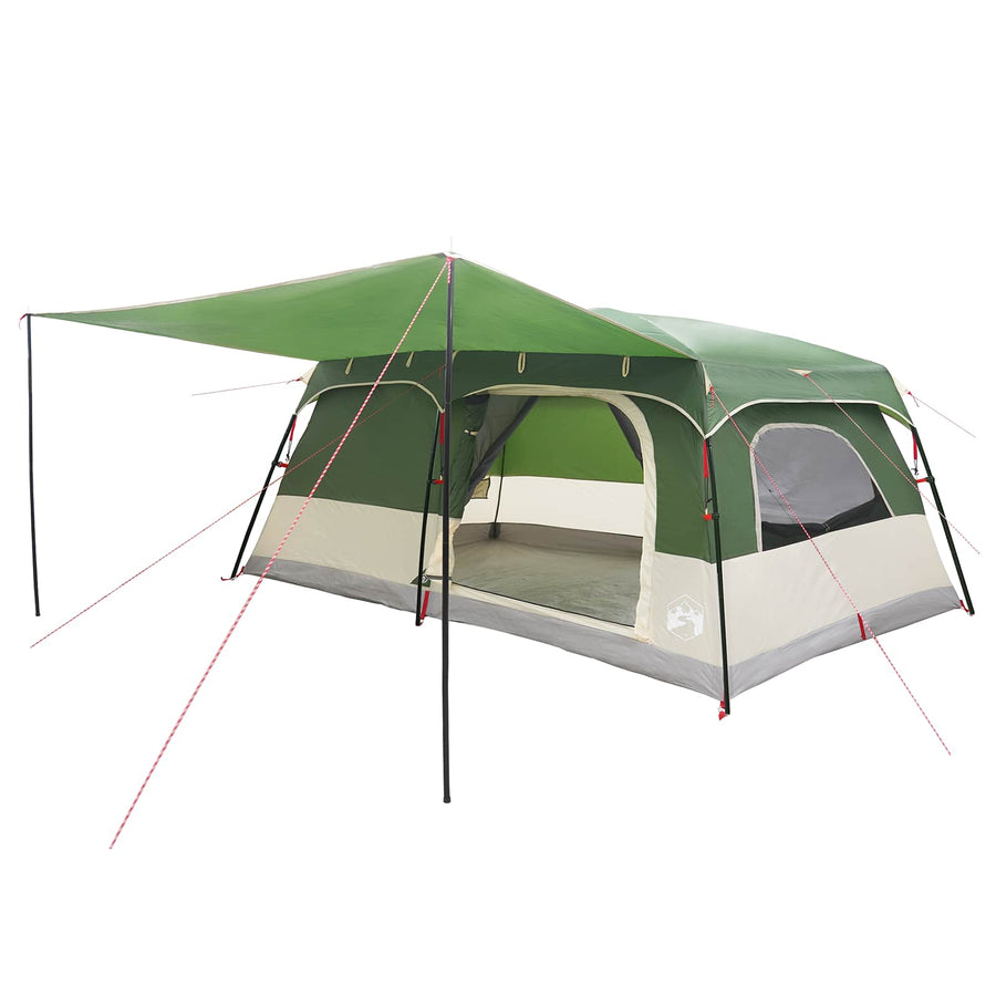 Gezinstent met dak Groen 500 x 400 x 230 cm Polyester en staal