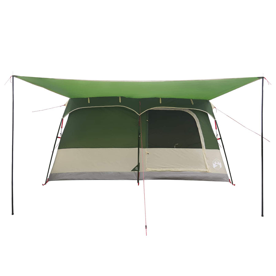 Gezinstent met dak Groen 500 x 400 x 230 cm Polyester en staal