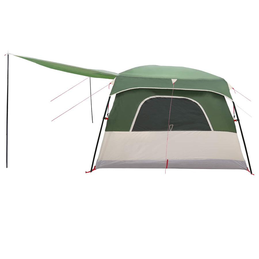 Gezinstent met dak Groen 500 x 400 x 230 cm Polyester en staal