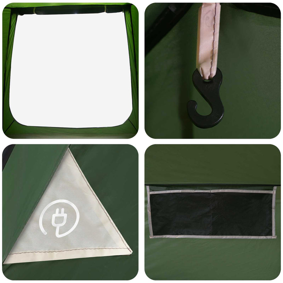 Huisje Tent met dak Groen 210 x 210 x 138 cm Polyester