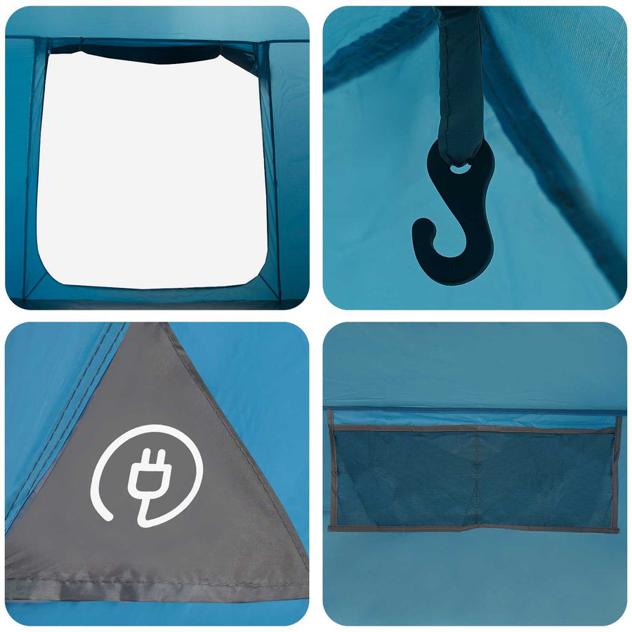 Huisje Tent met dak Blauw 210 x 210 x 138 cm Polyester