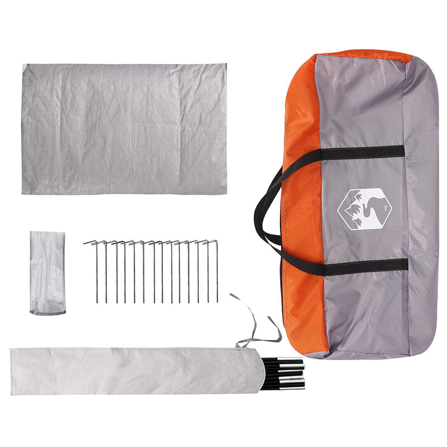 Huisje Tent Grijs en Oranje 210 x 210 x 138 cm Polyester