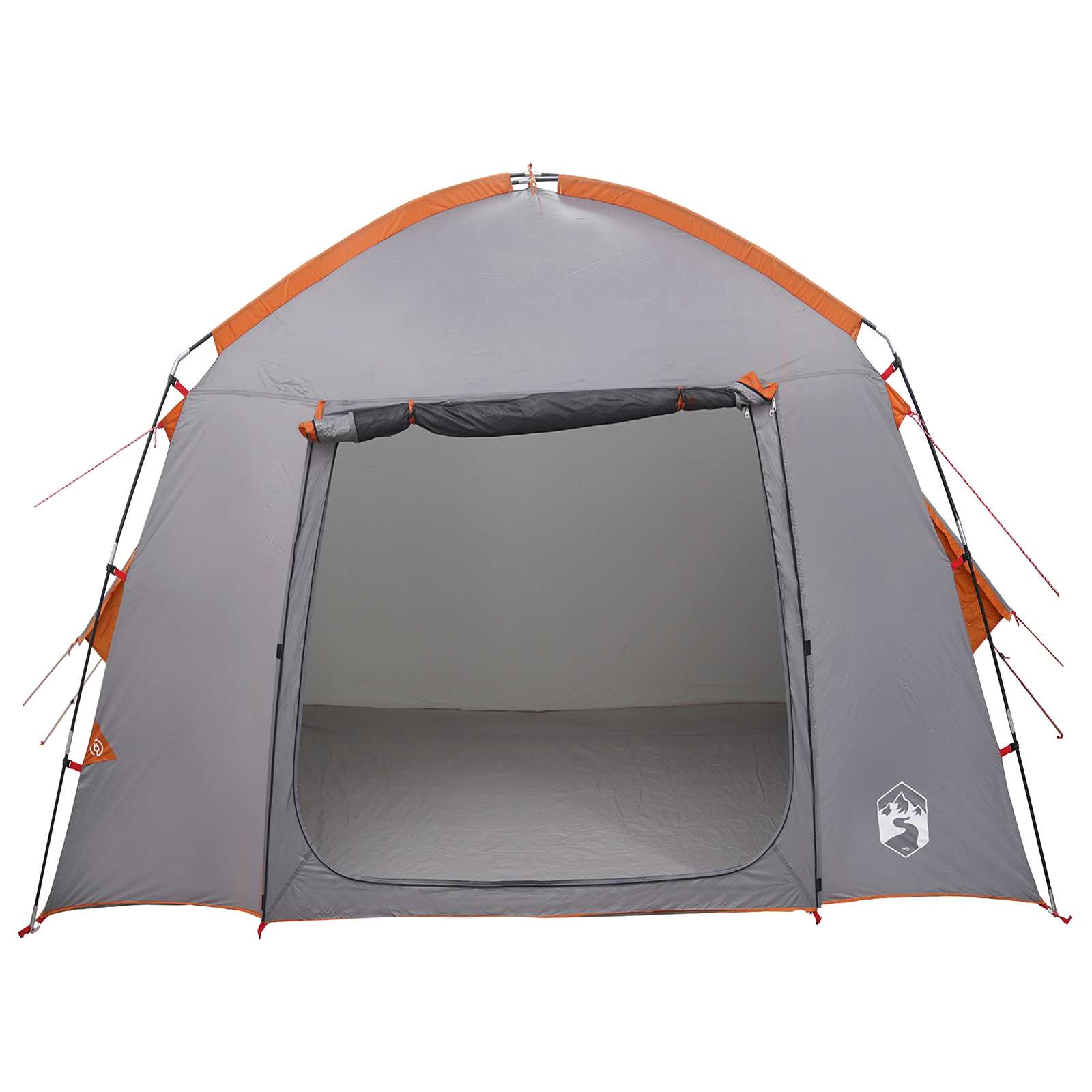 Huisje Tent Grijs en Oranje 210 x 210 x 138 cm Polyester