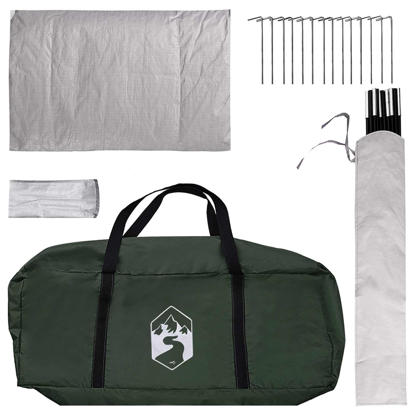 Huisje Tent met dak Legergroen 210 x 210 x 138 cm Polyester
