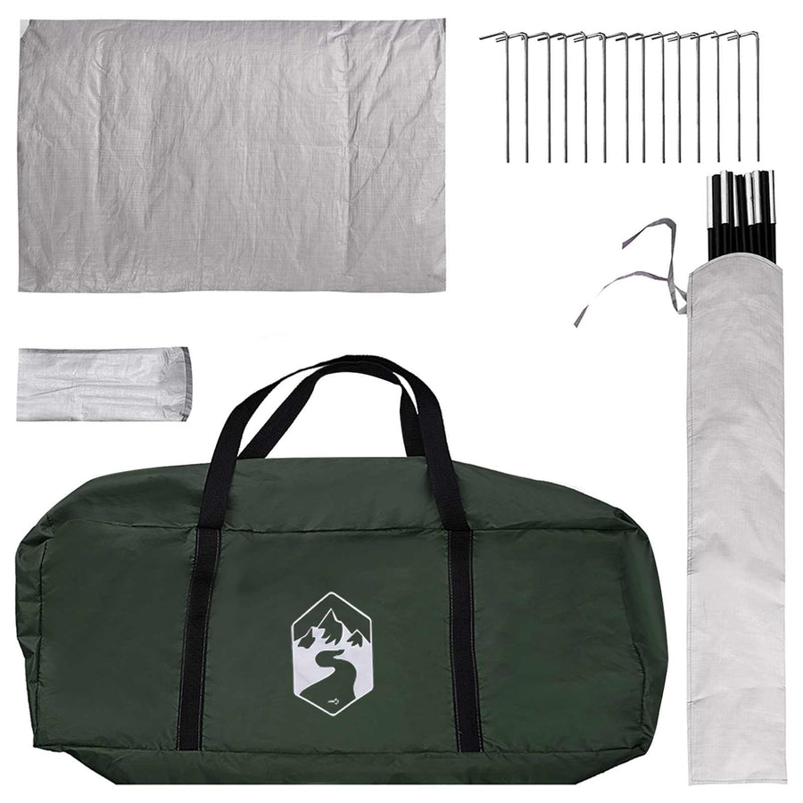 Huisje Tent met dak Legergroen 210 x 210 x 138 cm Polyester