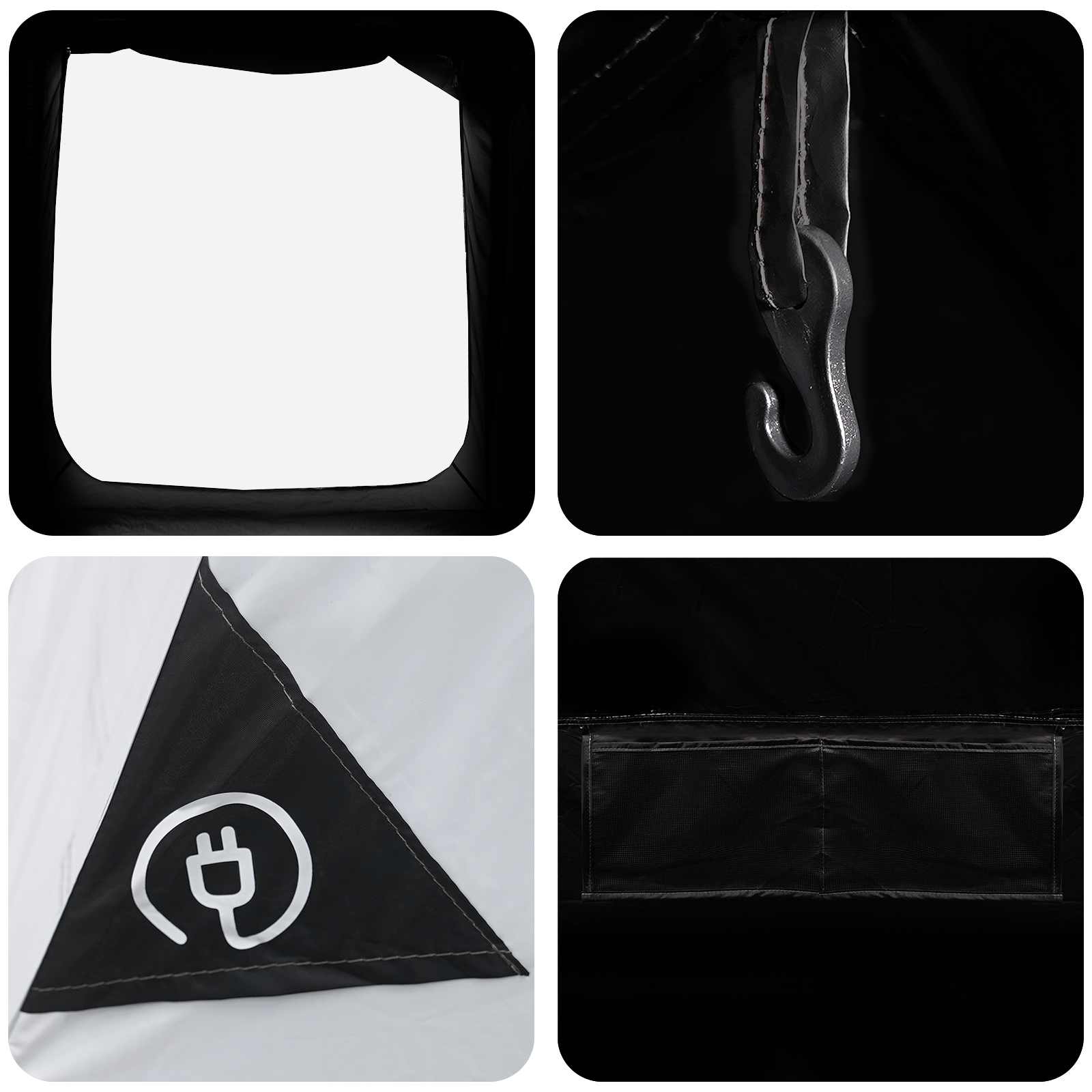 Huisje Tent met dak Wit Blackout 210 x 210 x 138 cm Polyester
