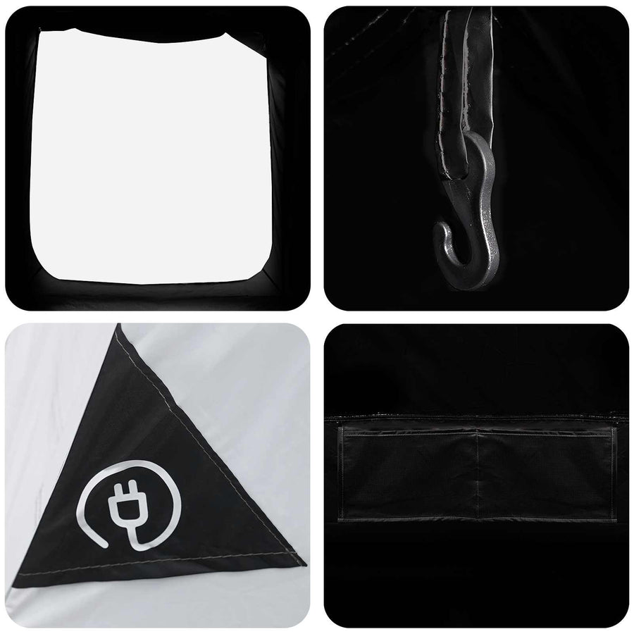 Huisje Tent met dak Wit Blackout 210 x 210 x 138 cm Polyester