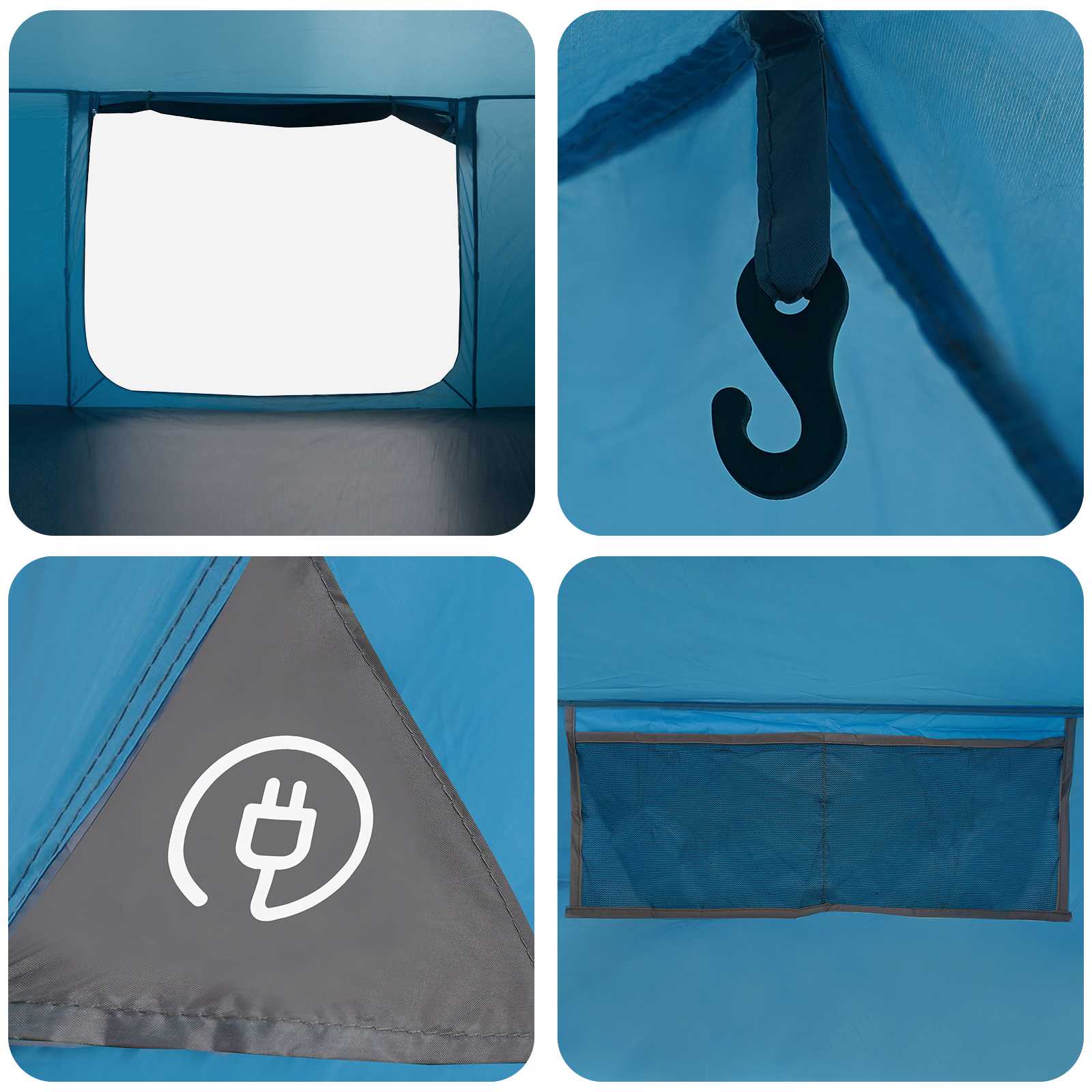 Huisje Tent met dak Blauw 300 x 210 x 156 cm Polyester