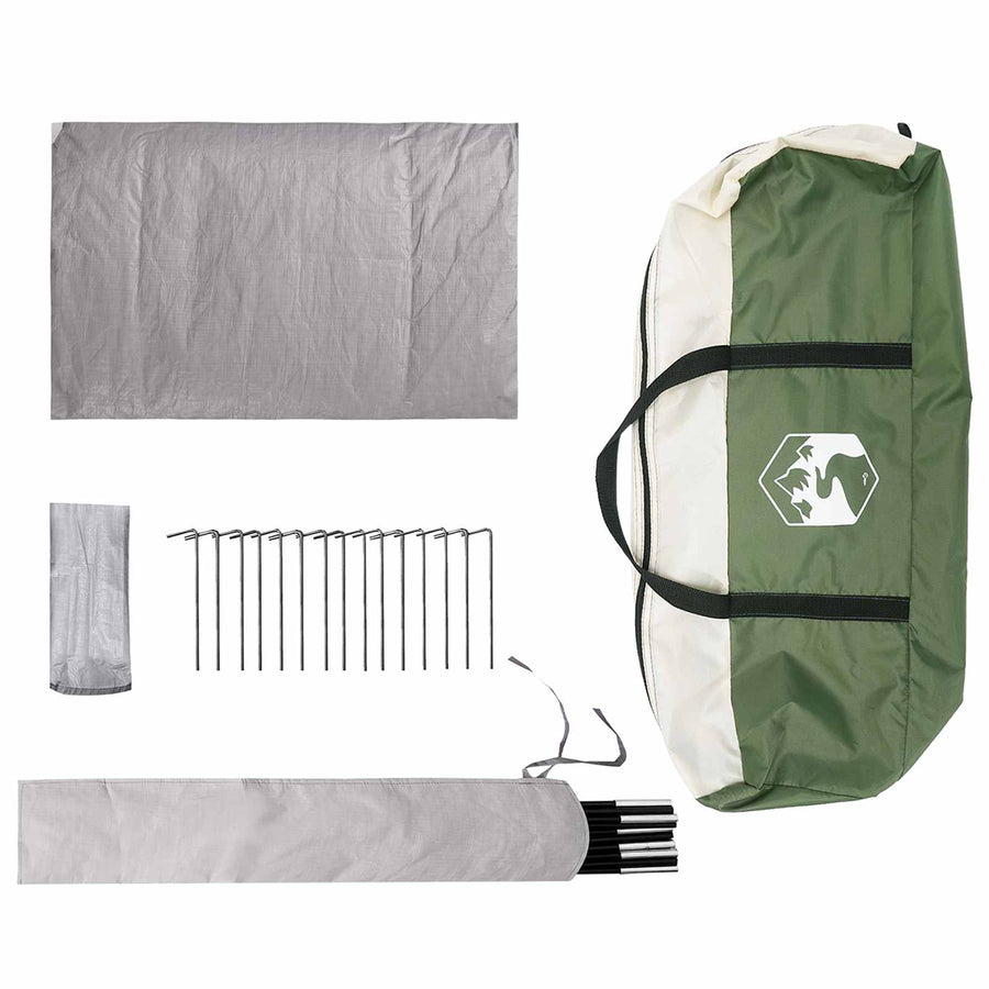 Huisje Tent met dak Groen 400 x 210 x 180 cm Polyester