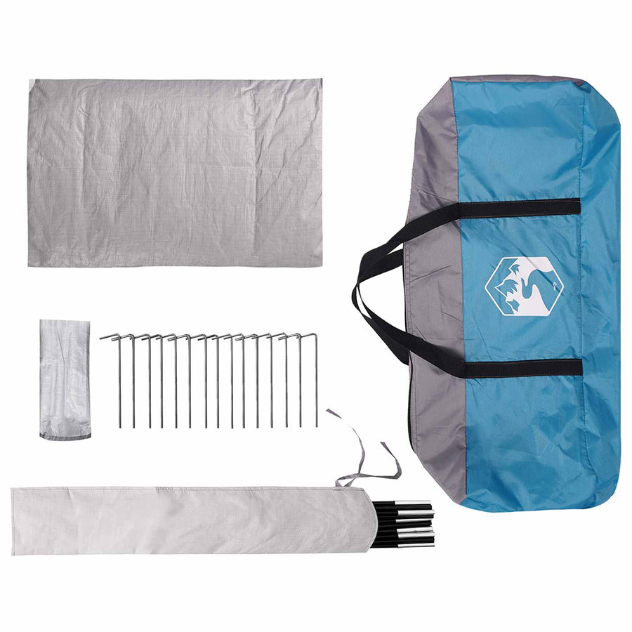 Huisje Tent met dak Blauw 400 x 210 x 180 cm Polyester