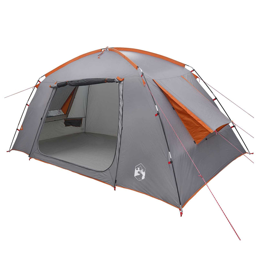 Huisje Tent Grijs en Oranje 400 x 210 x 180 cm Polyester