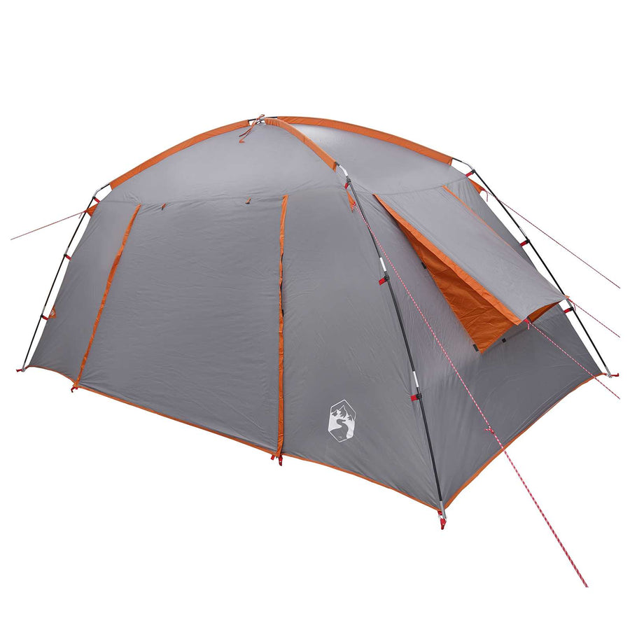 Huisje Tent Grijs en Oranje 400 x 210 x 180 cm Polyester