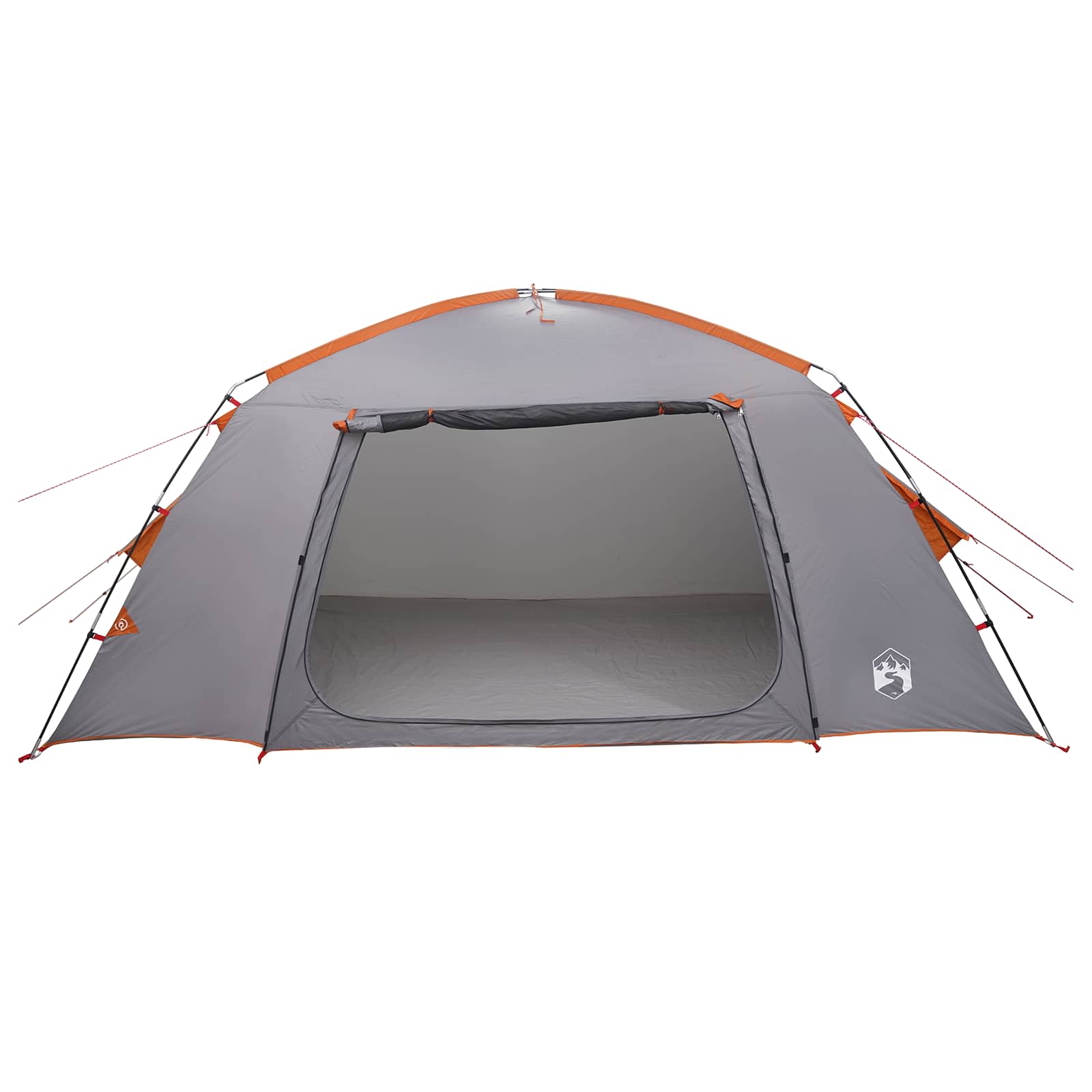 Huisje Tent Grijs en Oranje 400 x 210 x 180 cm Polyester