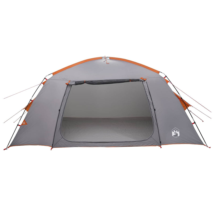 Huisje Tent Grijs en Oranje 400 x 210 x 180 cm Polyester