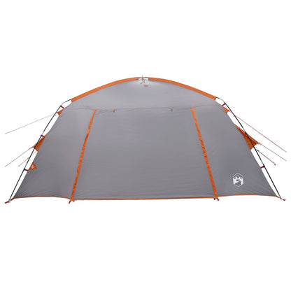 Huisje Tent Grijs en Oranje 400 x 210 x 180 cm Polyester