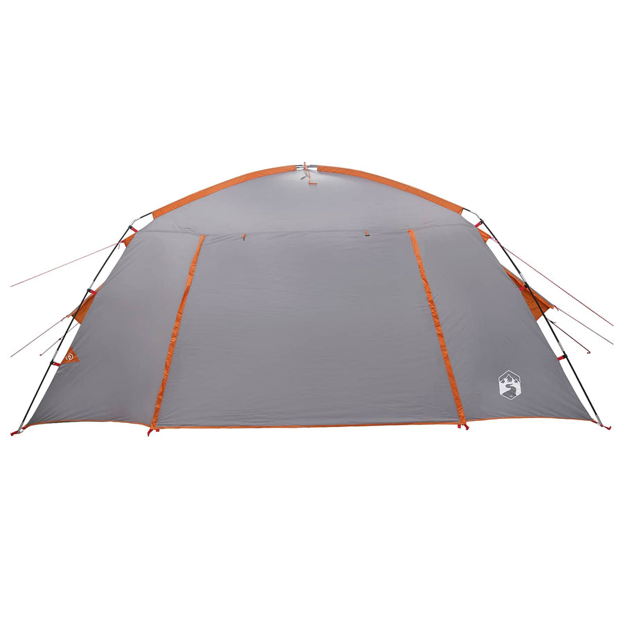 Huisje Tent Grijs en Oranje 400 x 210 x 180 cm Polyester