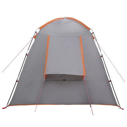 Huisje Tent Grijs en Oranje 400 x 210 x 180 cm Polyester
