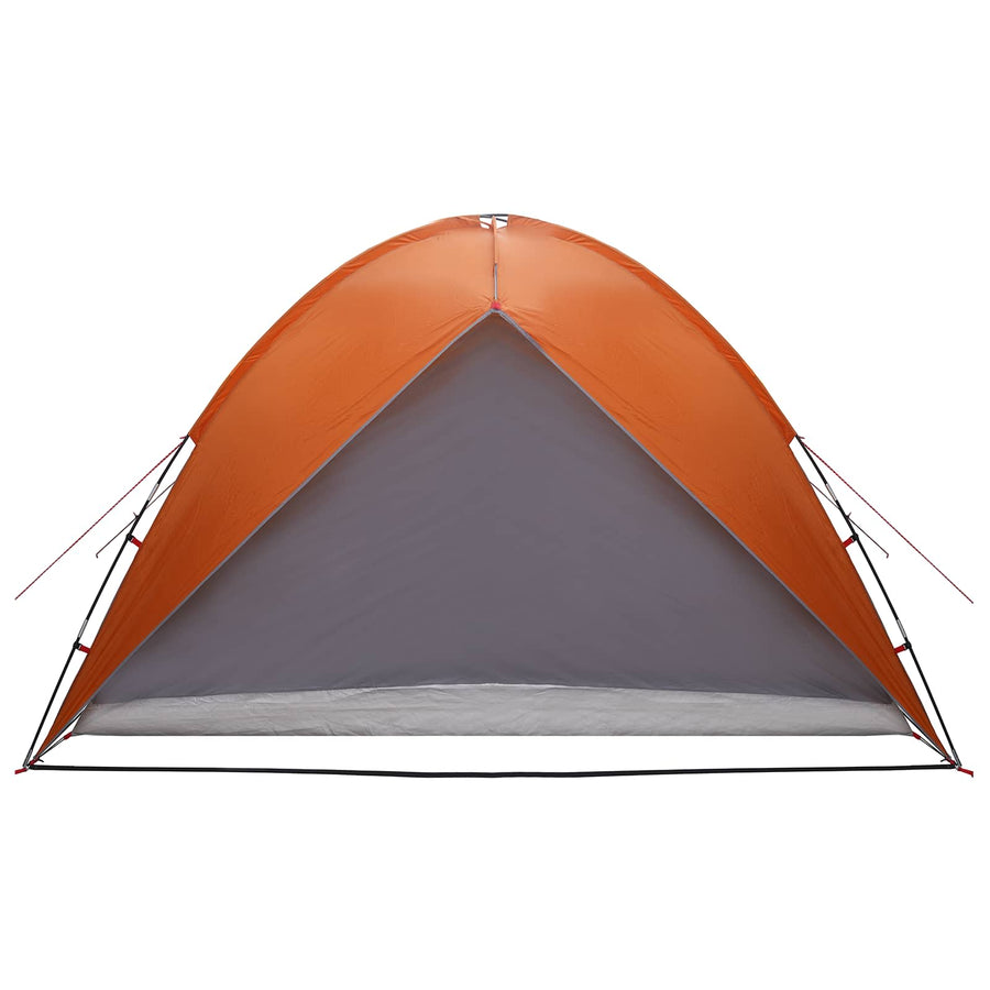 Camping Tent met Regenhoes Waterdicht Koepel Grijs en Oranje