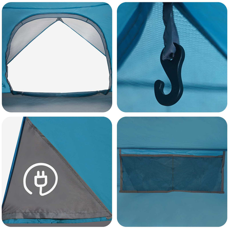 Camping Tent met Regenhoes Waterdicht Blauw 310 x 245 x 160 cm