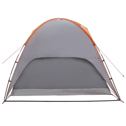 Camping Tent met Regenhoes Waterdicht Koepel Grijs en Oranje