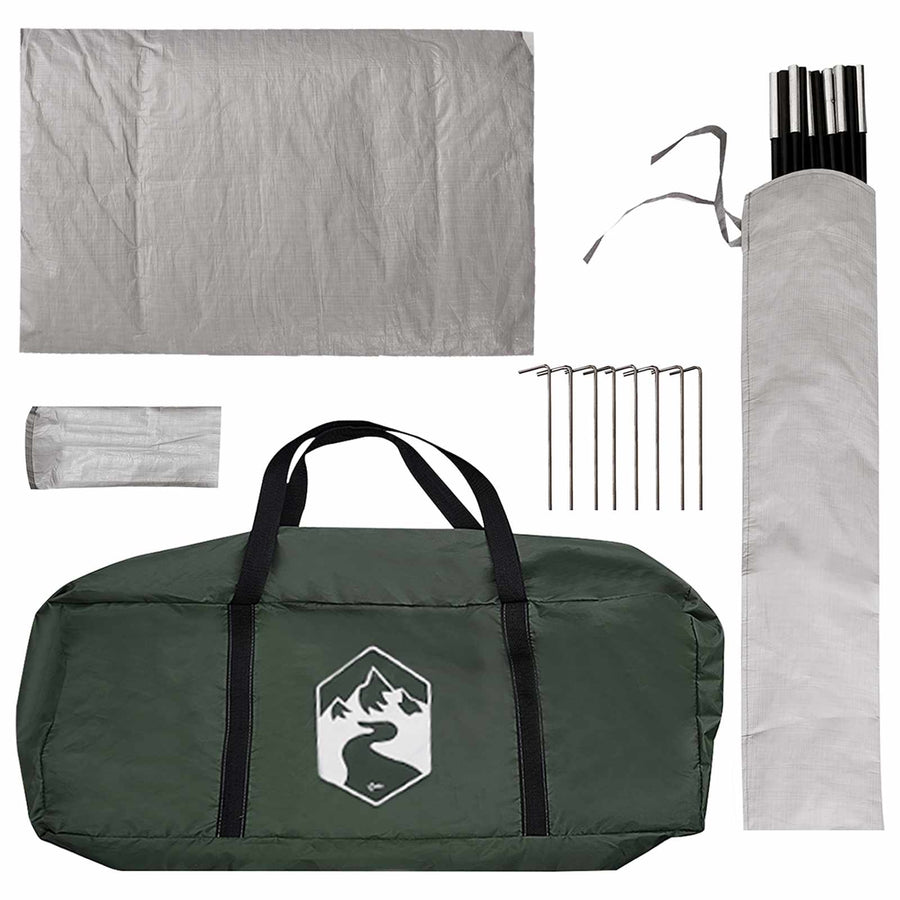 Camping Tent met Regenhoes Waterdicht Koepel Legergroen