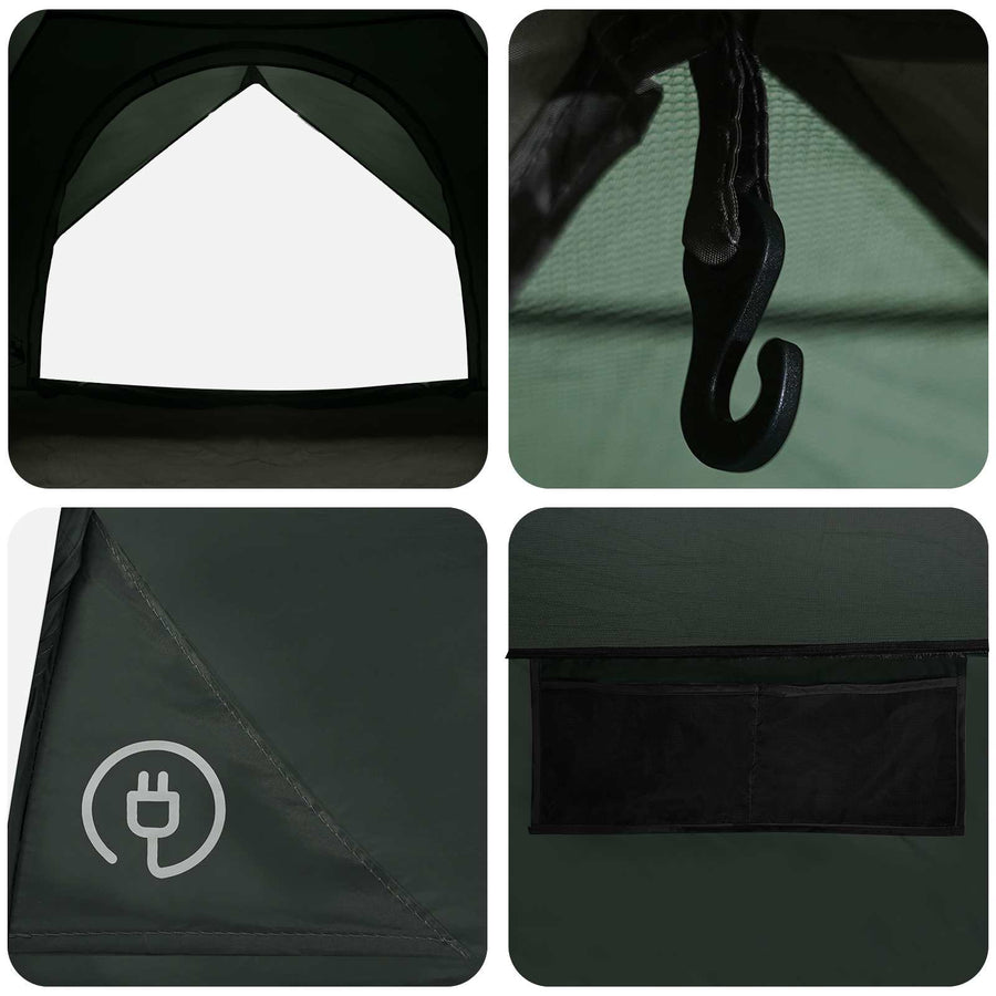 Camping Tent met Regenhoes Waterdicht Koepel Legergroen