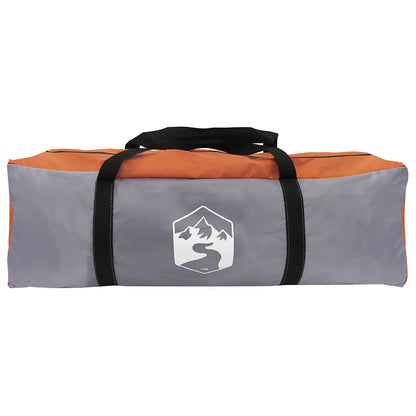 Camping Tent met Regenhoes Waterdicht Koepel Grijs en Oranje
